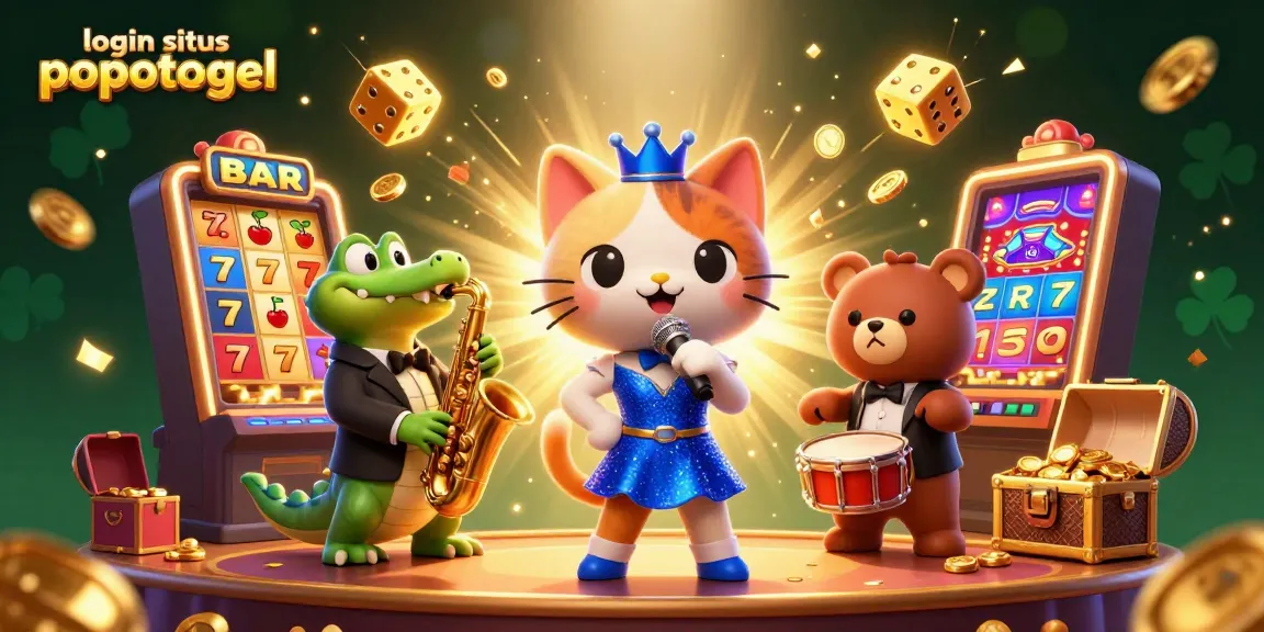 Join the excitement at login situs popotogel, trying your luck with vibrant slot machines and lively characters.