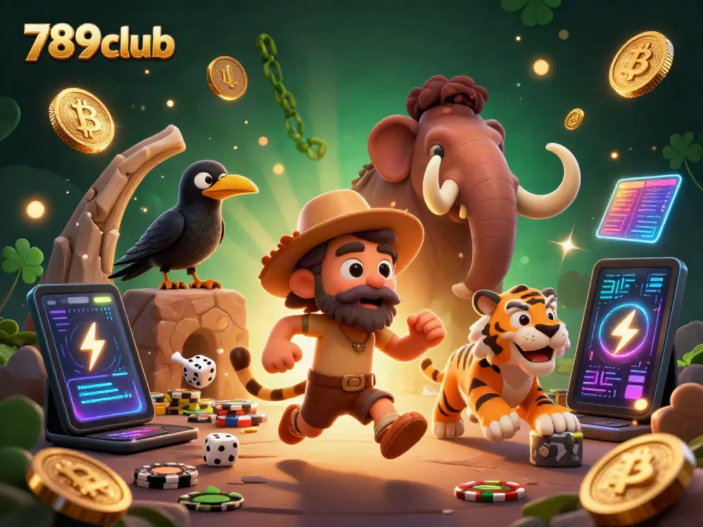 Join the action at 789club, where a caveman and sabertooth tiger run a prehistoric casino!