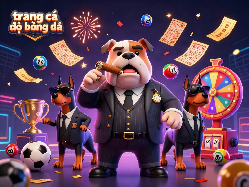 trang cá đọ bóng đá sôi động với những quả bóng thể thao, vé cược và hình ảnh thú vị