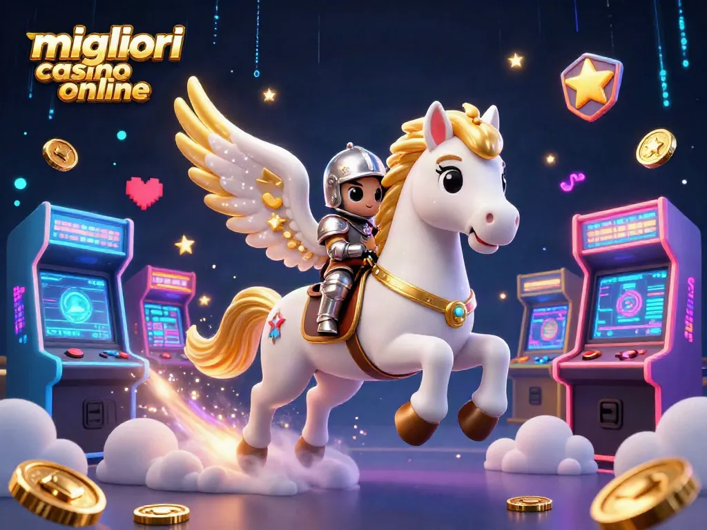 I migliori casino online offrono giochi con RTP elevato e bonus vantaggiosi, rappresentati in un'illustrazione vivace.