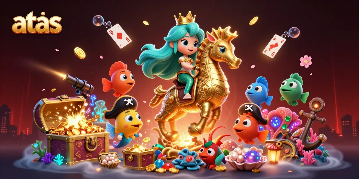 Engage with the atas casino through a vibrant underwater adventure filled with treasure, games, and mythical characters.