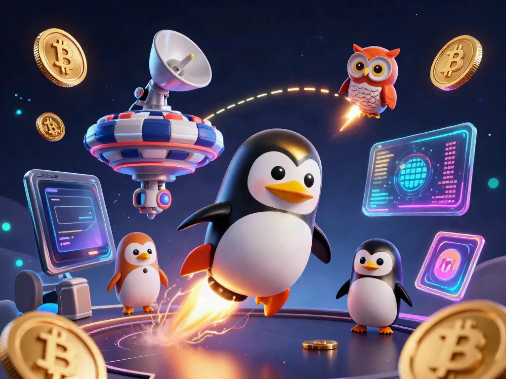 Engage in thrilling casino adventures with the mubet rocket penguin navigating through a cosmic poker realm.