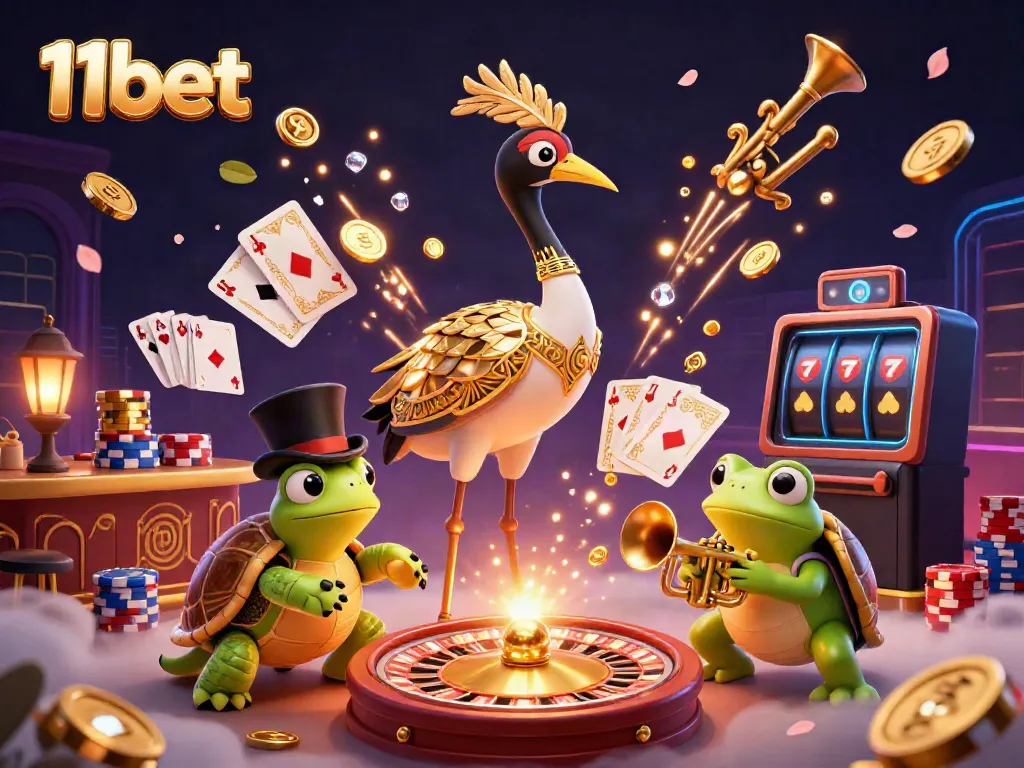 Spin the wheel of fortune at 11bet with vibrant characters and dynamic casino elements