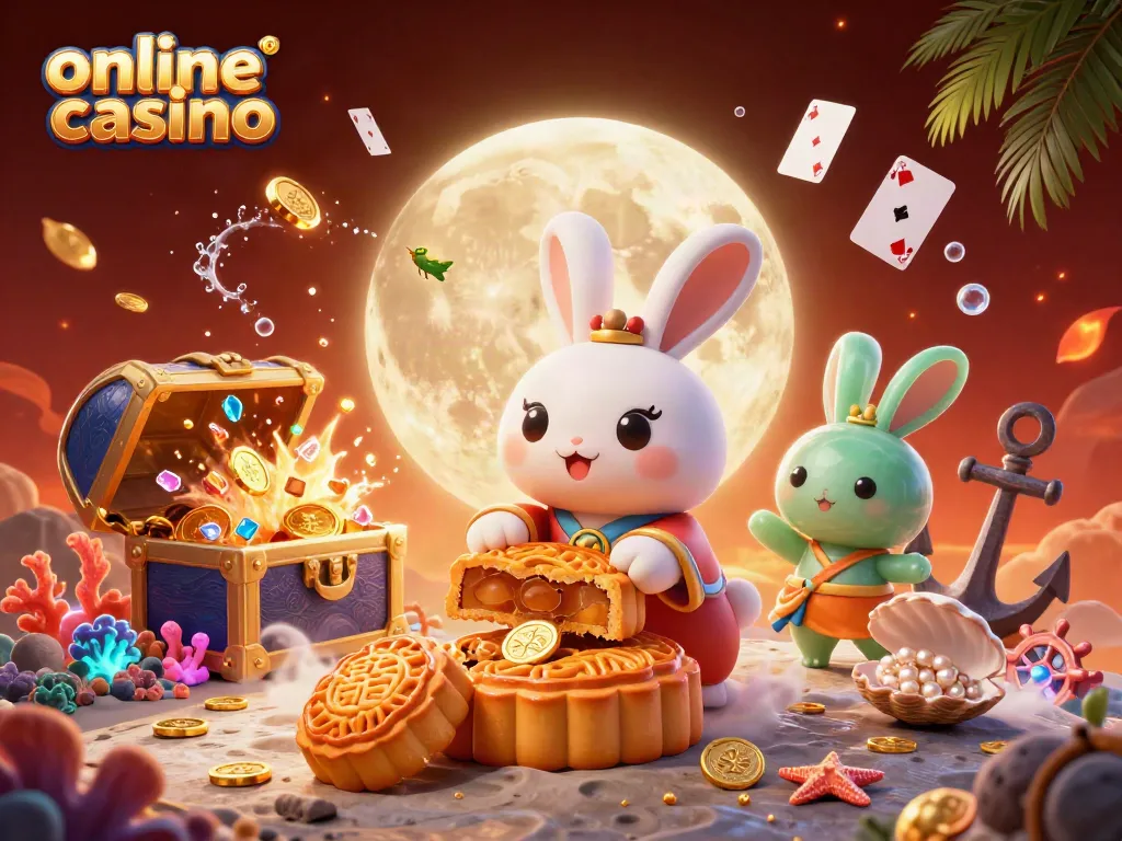 Disfruta del casino online mientras juegas con fichas de póker y elementos divertidos en un fondo vibrante.