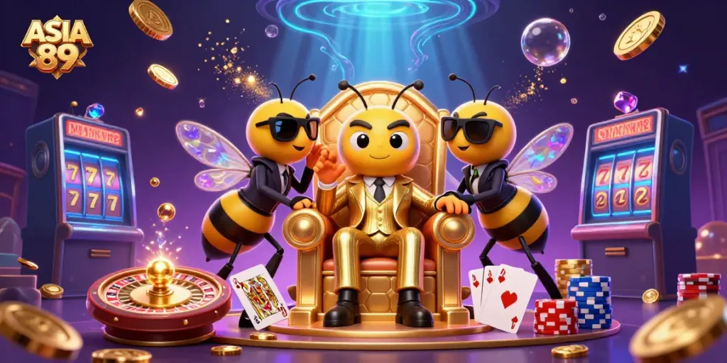 Join the adventure at ASIA 89 with dazzling casino action featuring vibrant characters.