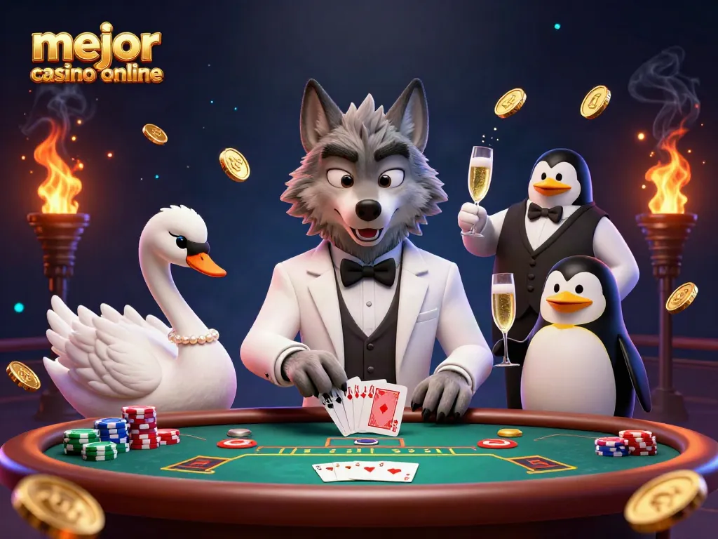 Juego emocionante en el mejor casino online con cartas y fichas en una mesa de póker.
