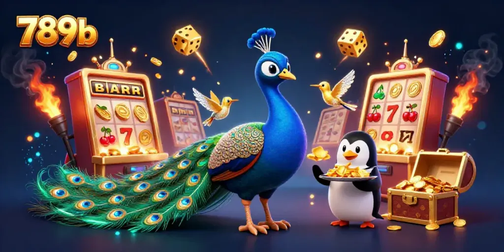 Experience the excitement of 789b with vibrant casino gaming and animated characters delivering your wins!
