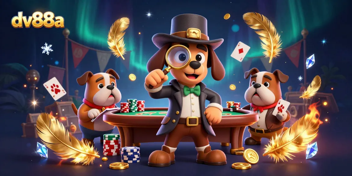 Play exciting games at dv88a with a friendly detective and his dog uncovering winning poker strategies.