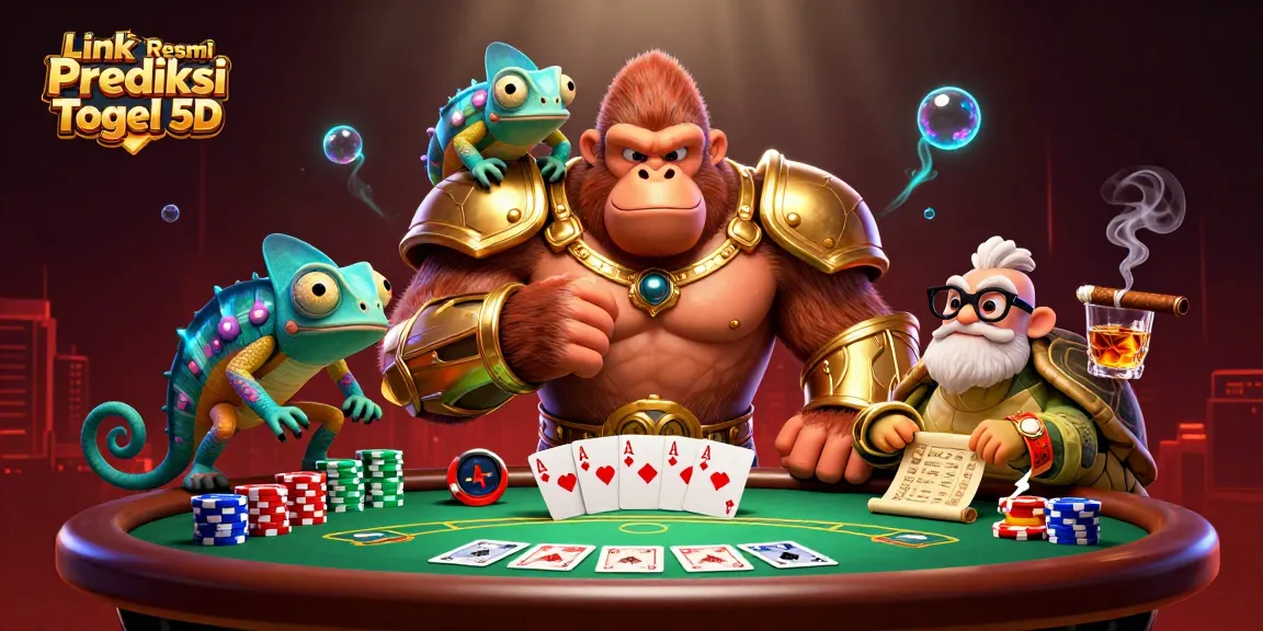 Engage in winning gameplay with Link Resmi Prediksi Togel 5D featuring vibrant characters and casino elements.