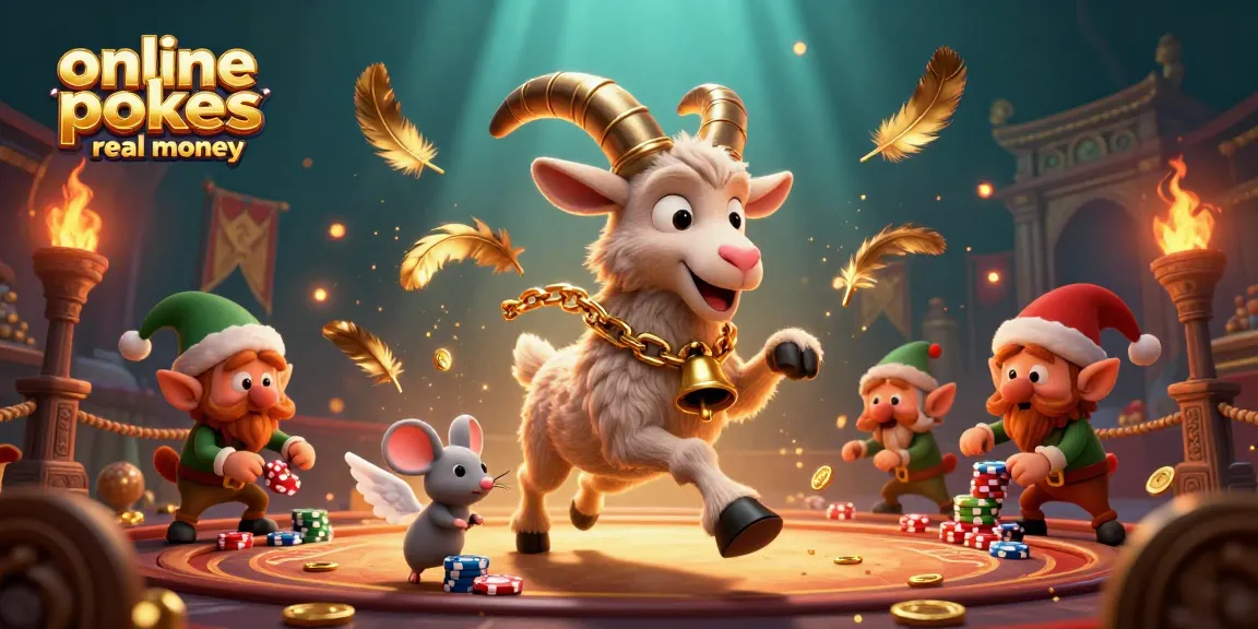 Spin and win at online pokies Australia real money with festive characters in a lively casino scene.