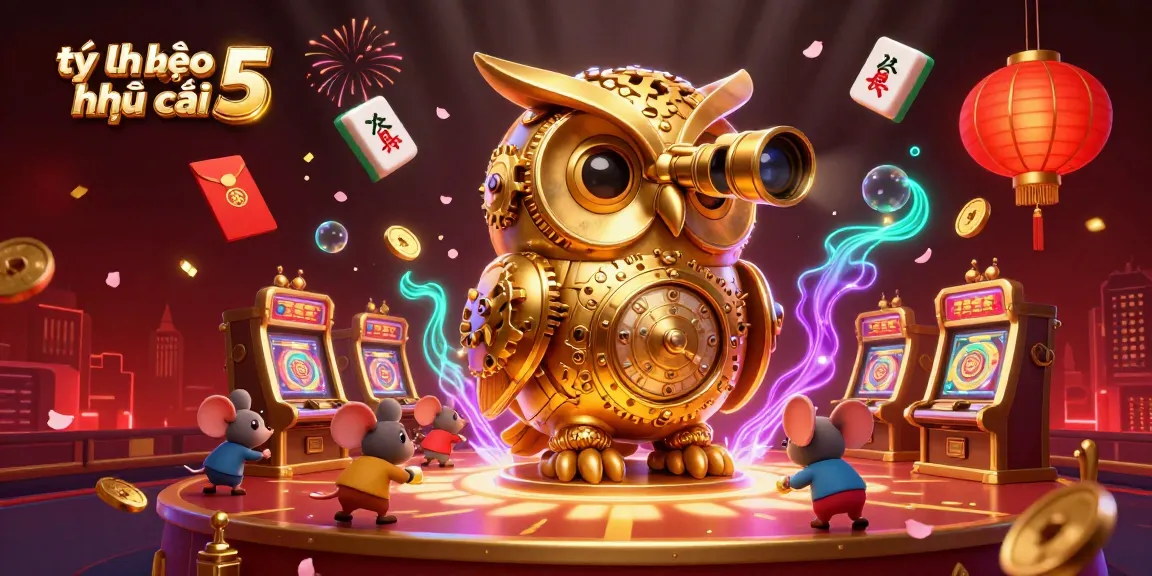 Experience the exciting tỷ lệ kèo nhà cái 5 with a dynamic casino scene featuring whimsical characters and vibrant decorations.