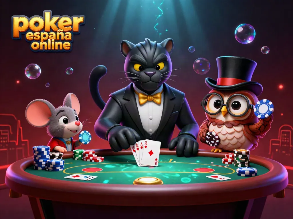 Juega al poker España online con la mejor estrategia y diversión en una escena vibrante de cartas.