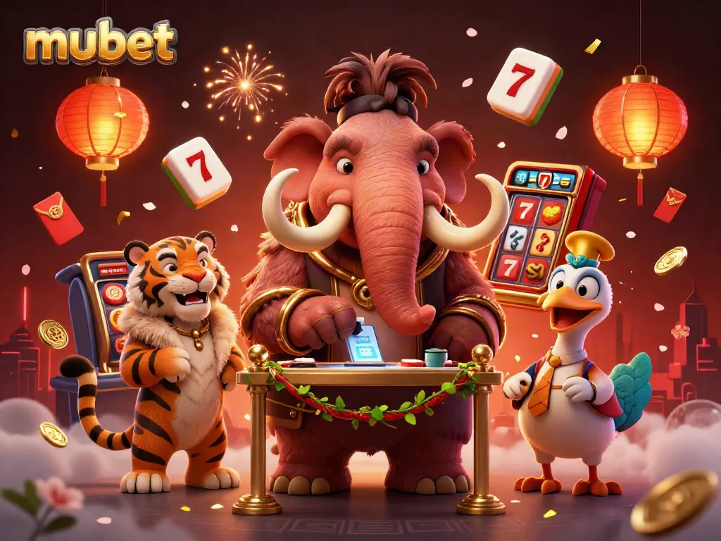 Win big at mubet with our colorful casino illustration featuring vibrant characters and dynamic game elements.