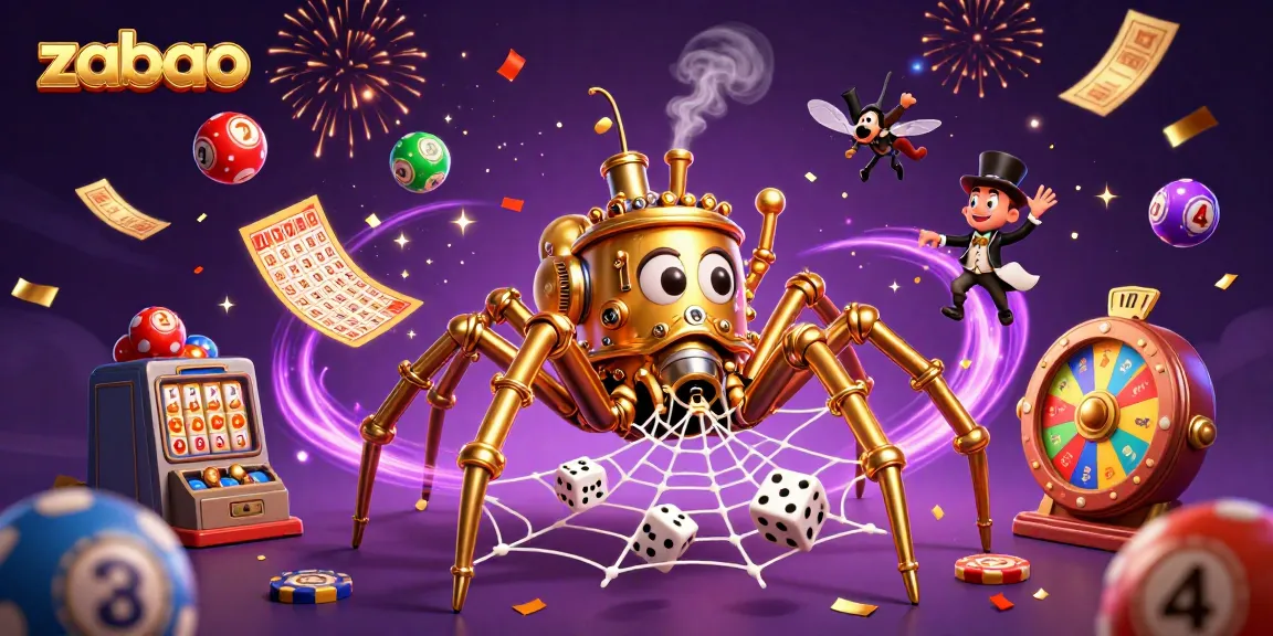 Engage with zaobao’s dynamic games, featuring a whimsical spider web of luck and lottery.