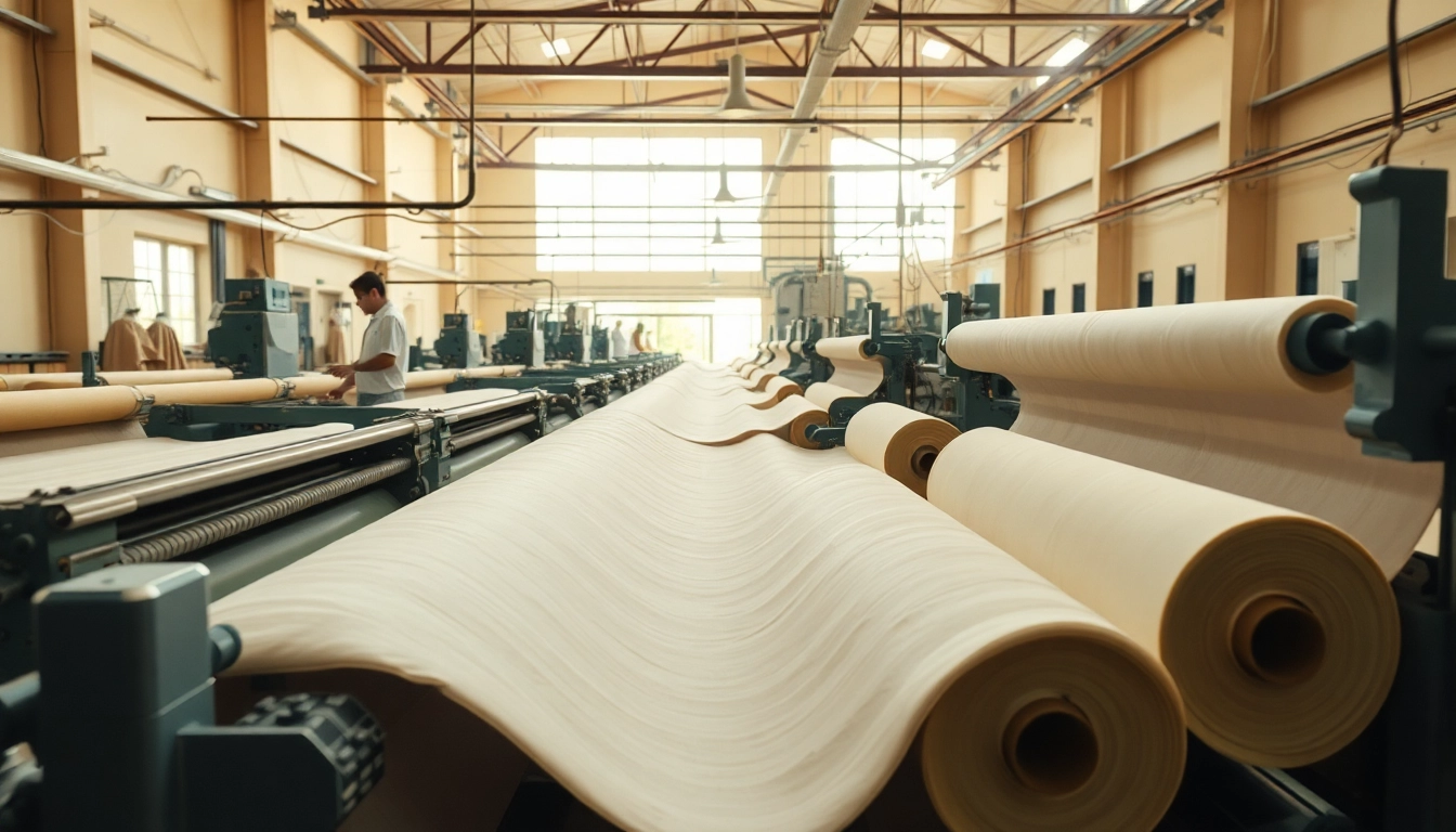 Viscose vezels worden verwerkt in een moderne textielfabriek voor duurzame producten.