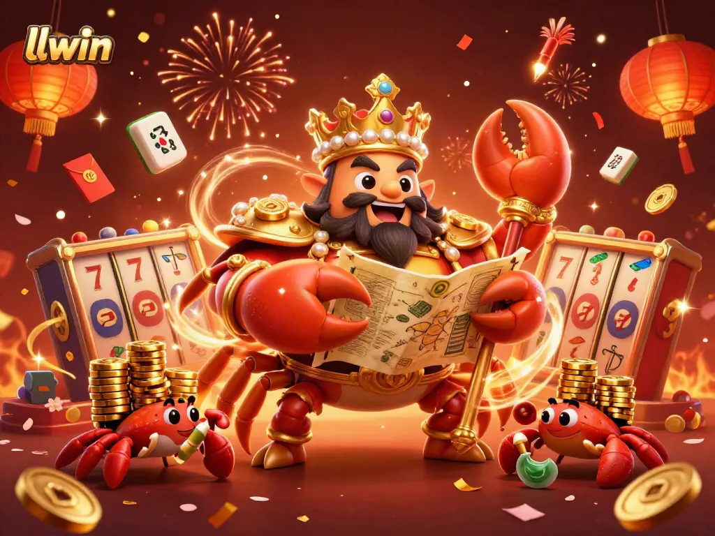 Experience thrilling gameplay at llwin with the golden crab emperor and vibrant casino elements.