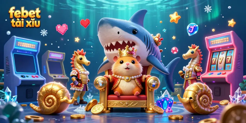 Experience thrilling gameplay with febet tài xỉu in an ultra-detailed 3D casino scene.