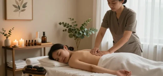 안산출장마사지 therapy in a tranquil setting with calming ambiance and skilled therapist.